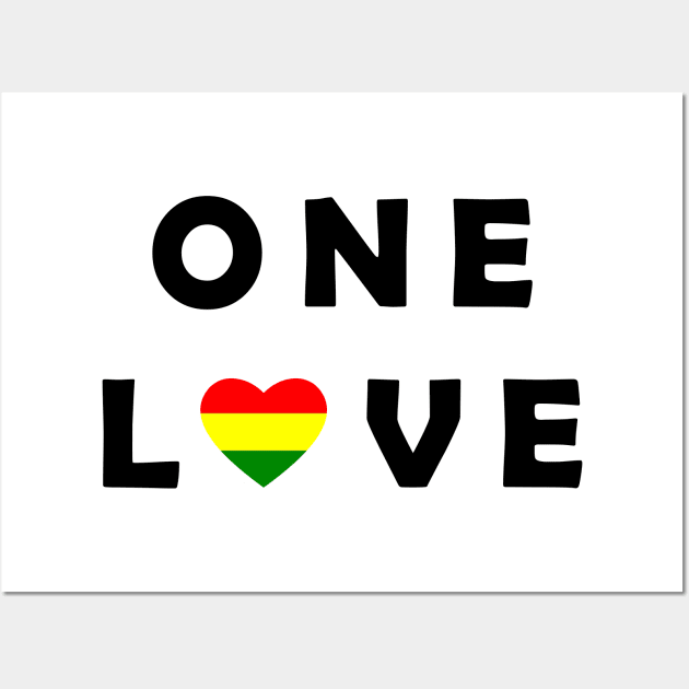 1one Love Black Text Wall Art by AdiGimbal